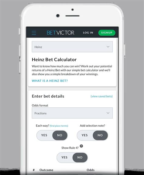 heinz kalkylator|How to Use Heinz Calculator to Compute Heinz Bet Winnings.